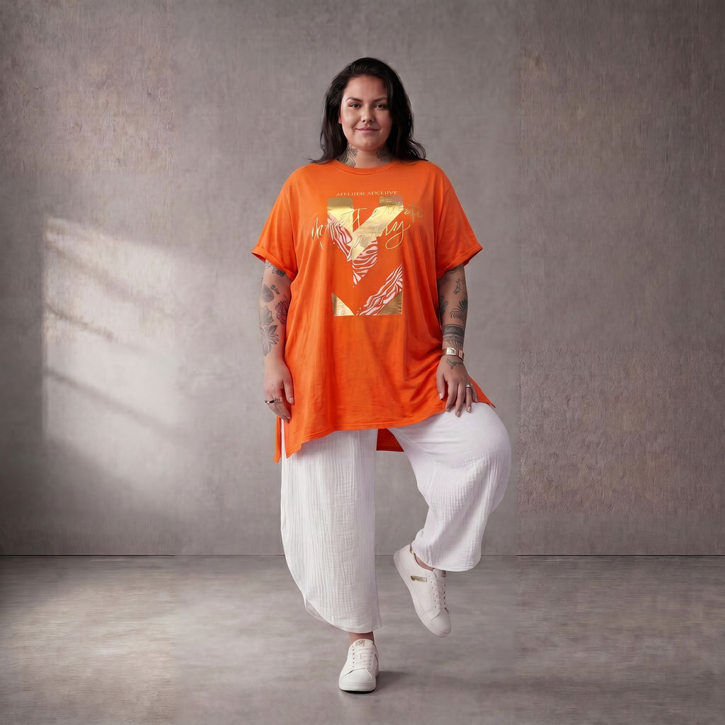 Funky Diva · Shirt · PrintDiva · 26008 · GoldOrange