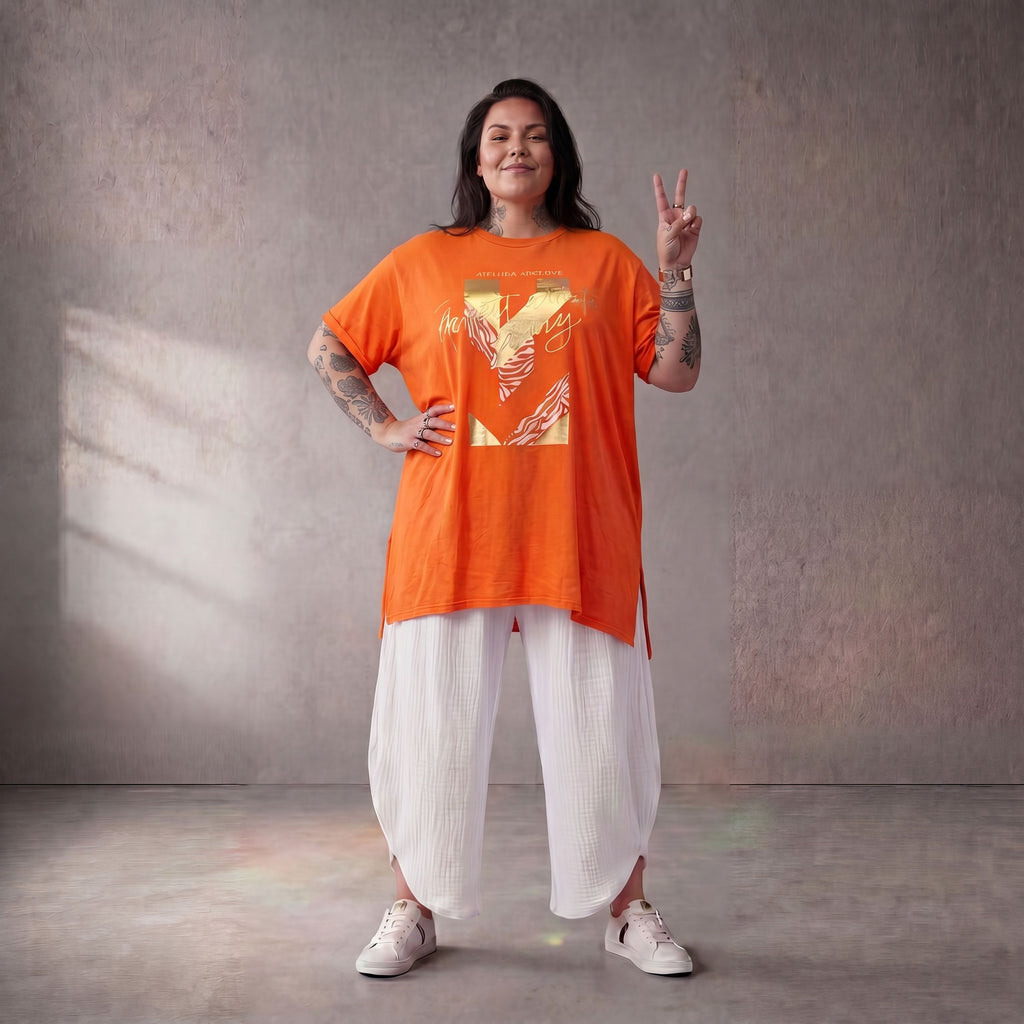 Funky Diva · Shirt · PrintDiva · 26008 · GoldOrange