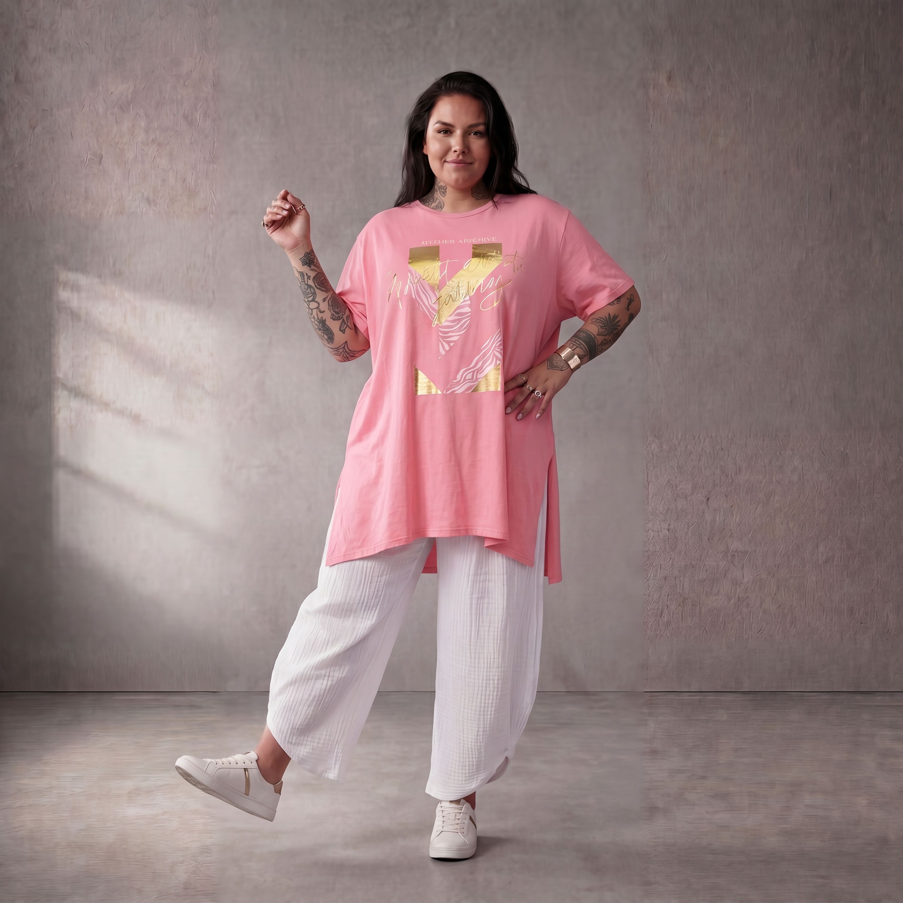 Funky Diva · Shirt · PrintDiva · 26008 · GoldRosa