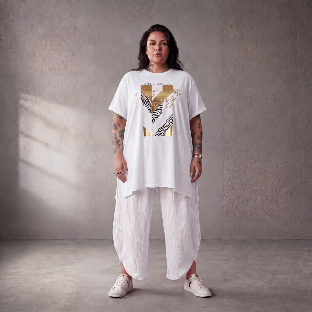 Funky Diva · Shirt · PrintDiva · 26008 · GoldWhite
