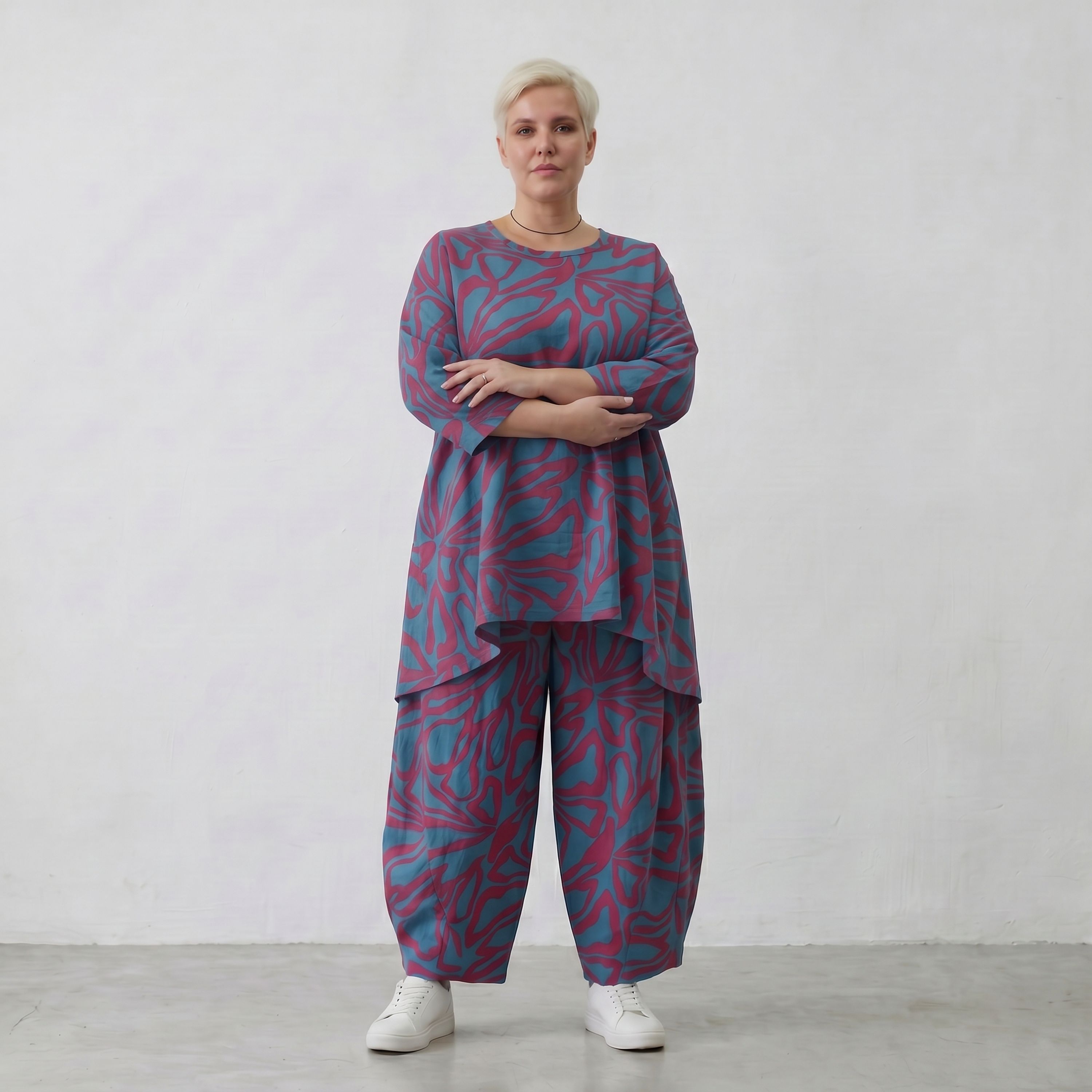 AKH Fashion Shirt 593 BahiaOla, Blau-Rot