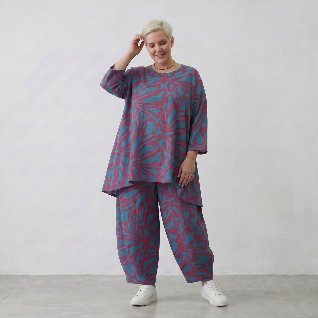 AKH Fashion Shirt 593 BahiaOla, Blau-Rot
