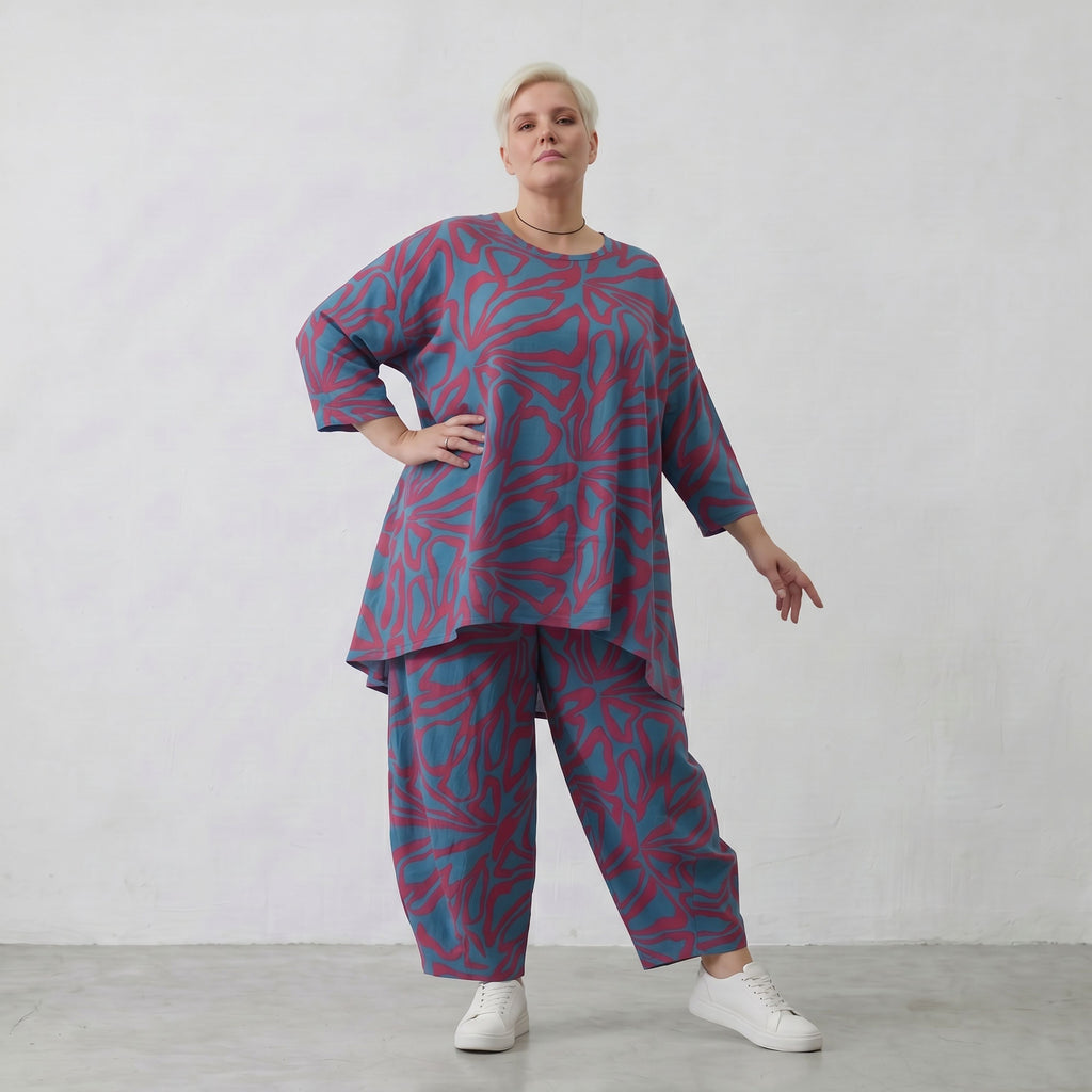 AKH Fashion Shirt 593 BahiaOla, Blau-Rot
