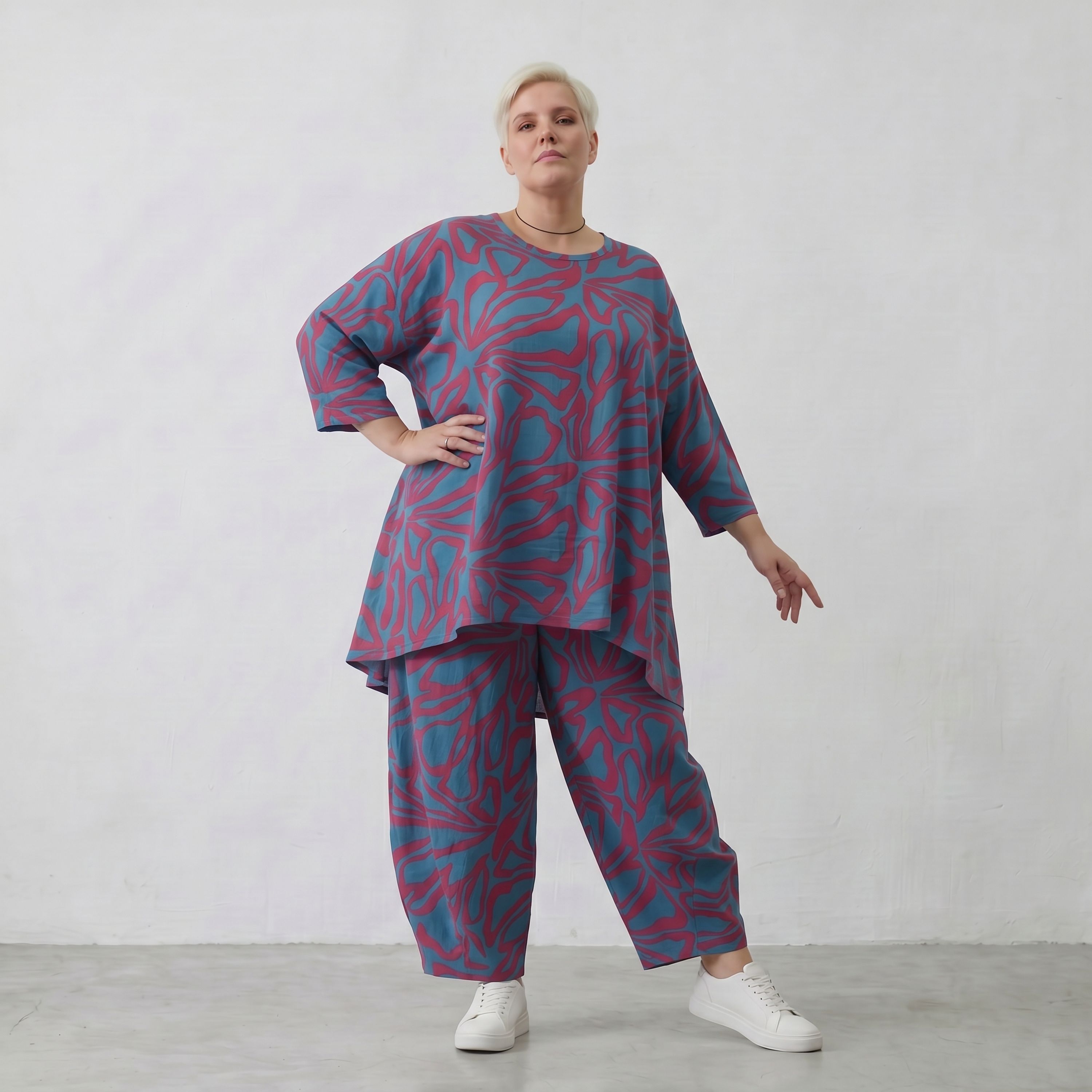 AKH Fashion Shirt 593 BahiaOla, Blau-Rot