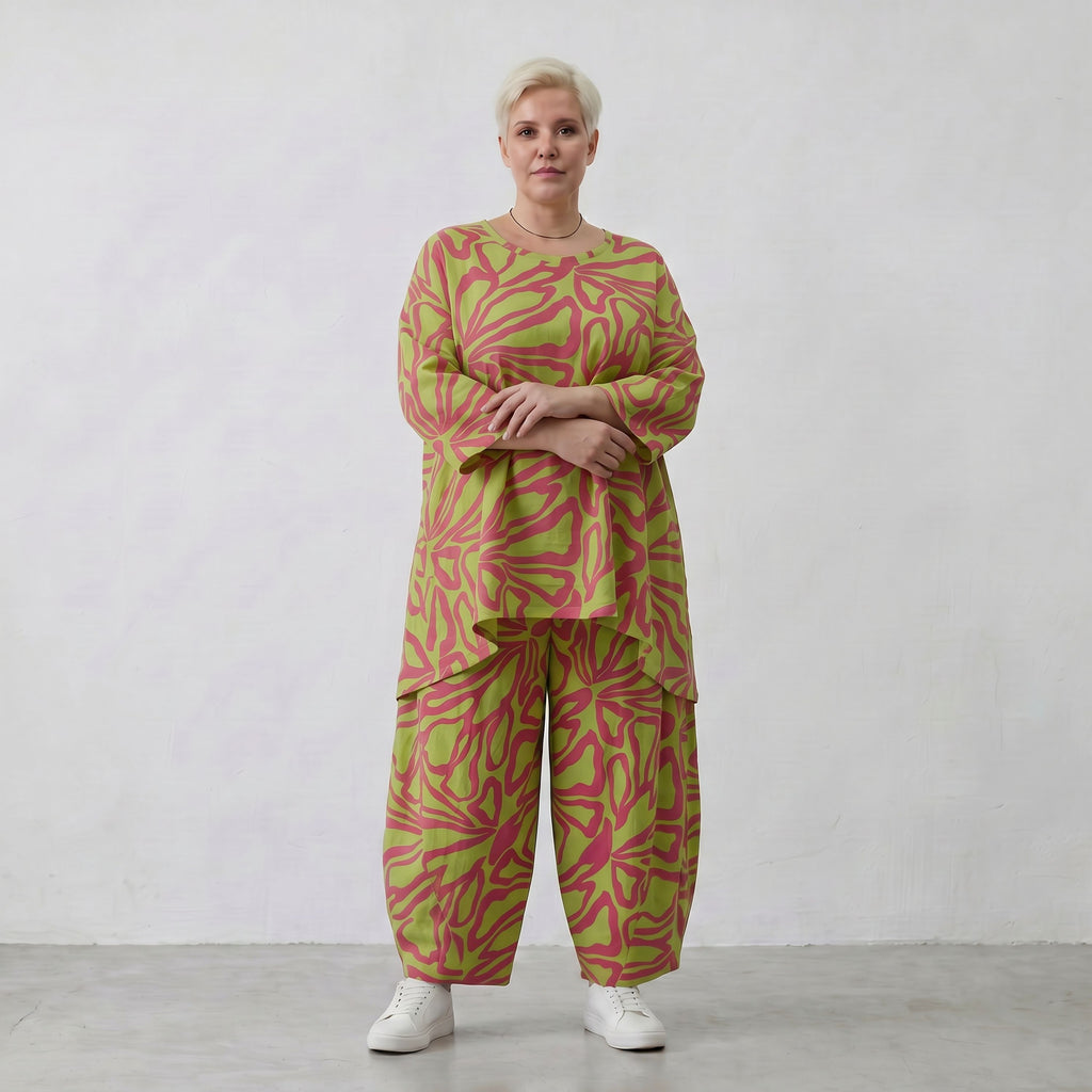 AKH Fashion Shirt 593 BahiaOla, Apfelgrün-Rot