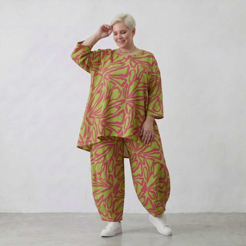 AKH Fashion Shirt 593 BahiaOla, Apfelgrün-Rot