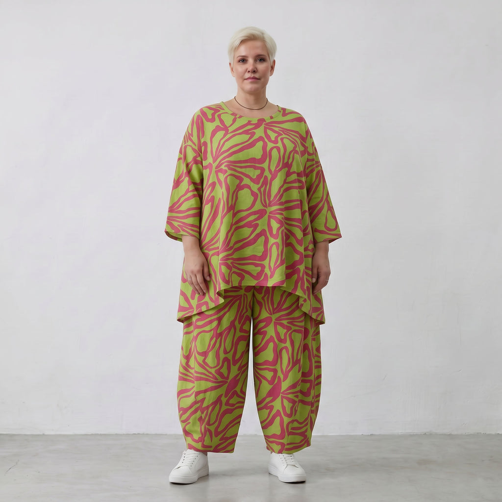 AKH Fashion Shirt 593 BahiaOla, Apfelgrün-Rot