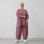 AKH Fashion Shirt 593 BahiaOla, Lila-Orange
