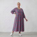 AKH Fashion Kleid 6677 BahiaOla, Blau-Rot