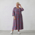 AKH Fashion Kleid 6677 BahiaOla, Blau-Rot