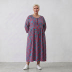AKH Fashion Kleid 6677 BahiaOla, Blau-Rot