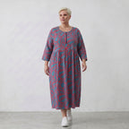 AKH Fashion Kleid 6677 BahiaOla, Blau-Rot