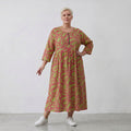 AKH Fashion Kleid 6677 BahiaOla, Apfelgrün-Rot