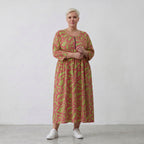 AKH Fashion Kleid 6677 BahiaOla, Apfelgrün-Rot