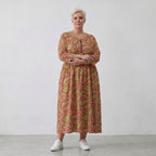 AKH Fashion Kleid 6677 BahiaOla, Apfelgrün-Rot