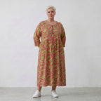 AKH Fashion Kleid 6677 BahiaOla, Apfelgrün-Rot