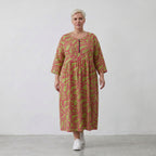 AKH Fashion Kleid 6677 BahiaOla, Apfelgrün-Rot