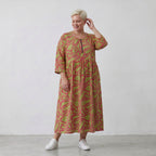 AKH Fashion Kleid 6677 BahiaOla, Apfelgrün-Rot