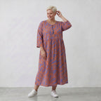 AKH Fashion Kleid 6677 BahiaOla, Lila-Orange