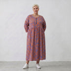 AKH Fashion Kleid 6677 BahiaOla, Lila-Orange
