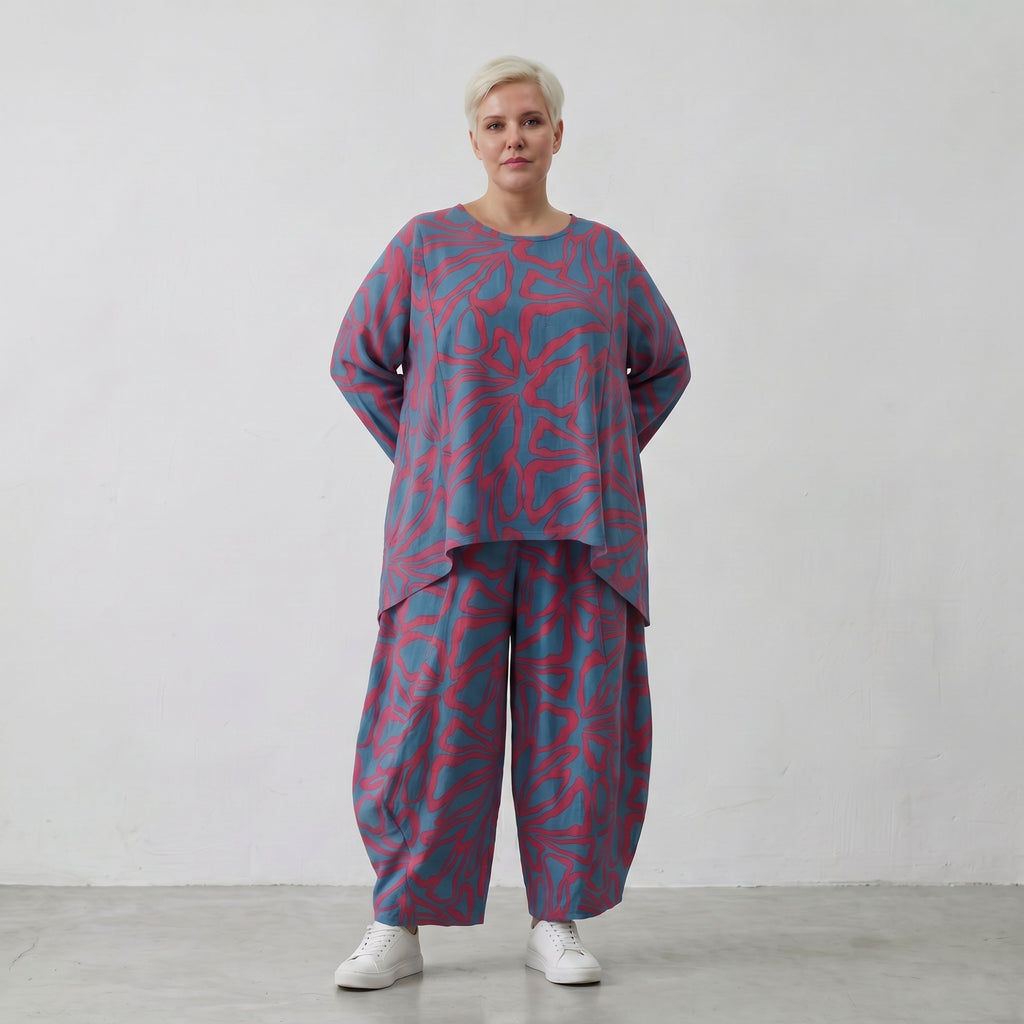 AKH Fashion Shirt 6680 BahiaOla, Blau-Rot