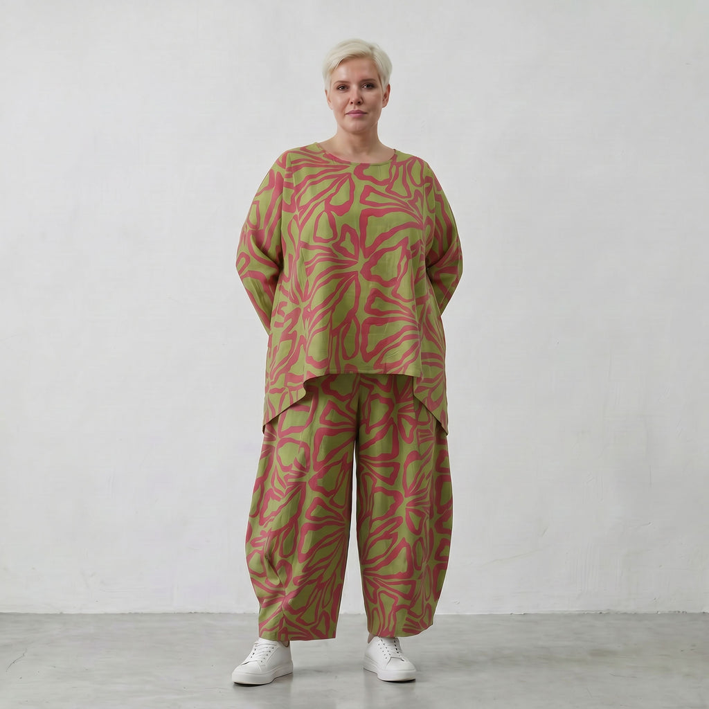 AKH Fashion Shirt 6680 BahiaOla, Apfelgrün-Rot