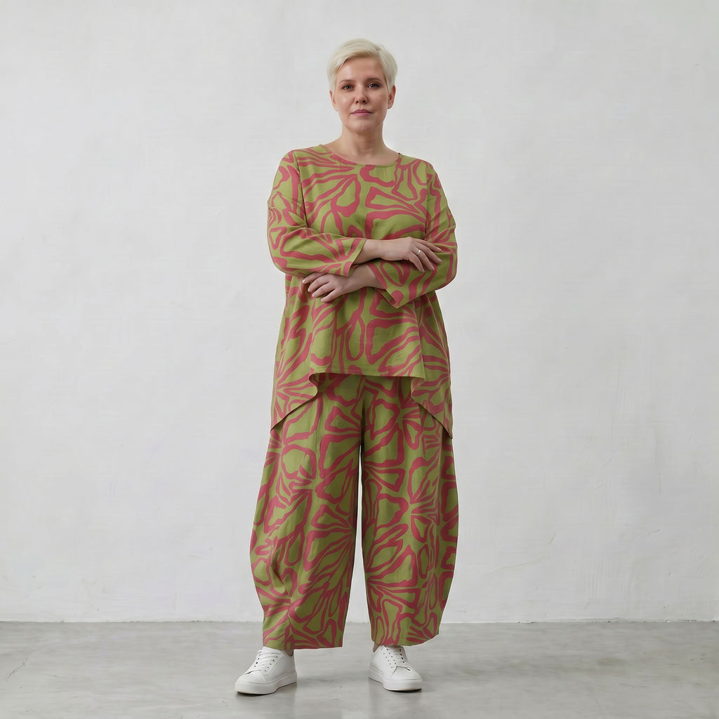 AKH Fashion Shirt 6680 BahiaOla, Apfelgrün-Rot