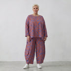 AKH Fashion Shirt 6680 BahiaOla, Lila-Orange