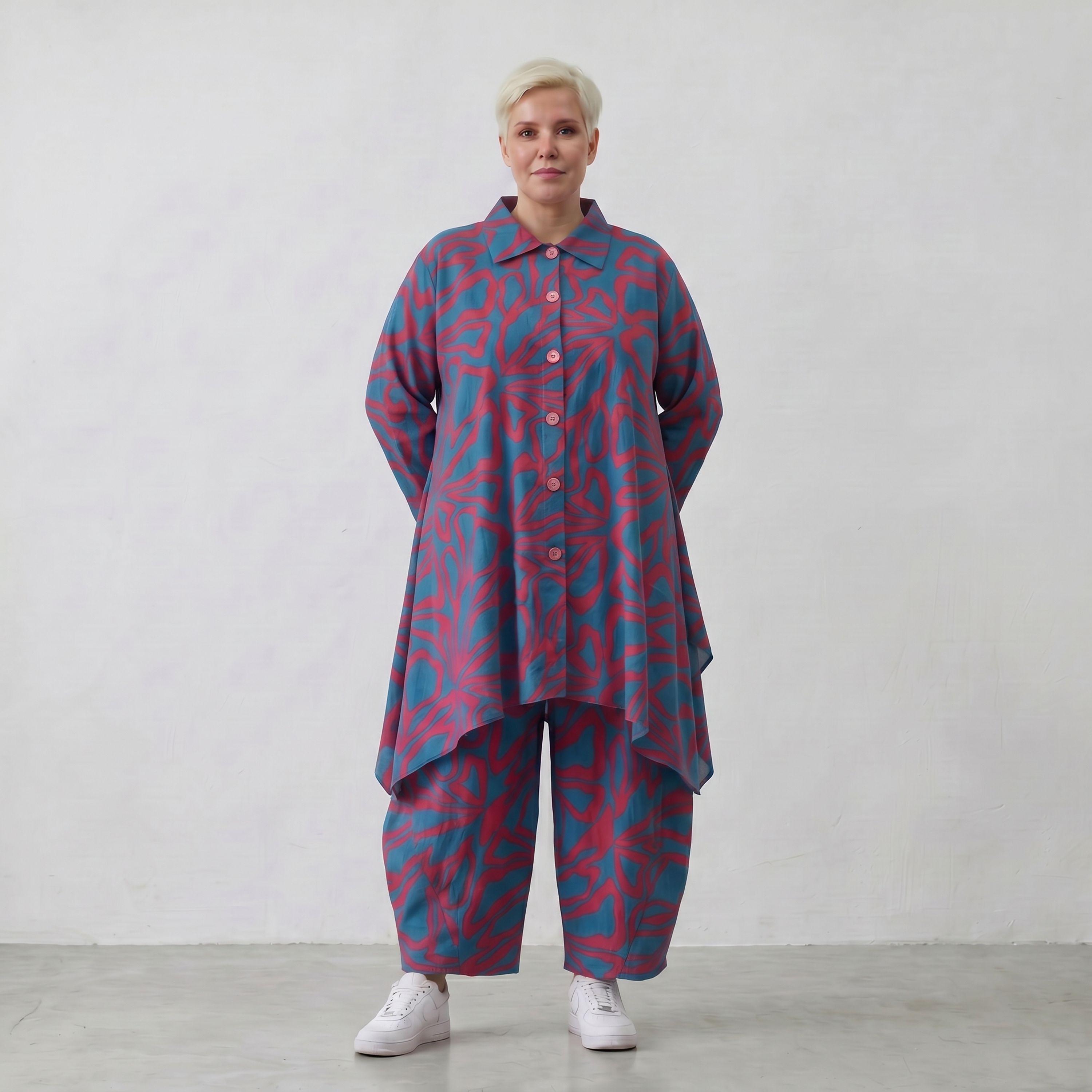 AKH Fashion Jacke 6917 BahiaOla, Blau-Rot