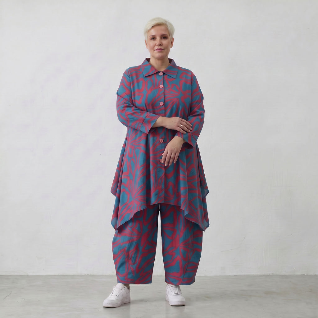 AKH Fashion Jacke 6917 BahiaOla, Blau-Rot