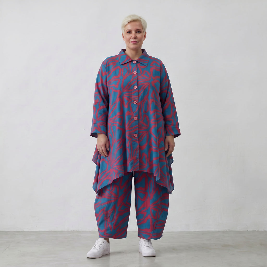 AKH Fashion Jacke 6917 BahiaOla, Blau-Rot