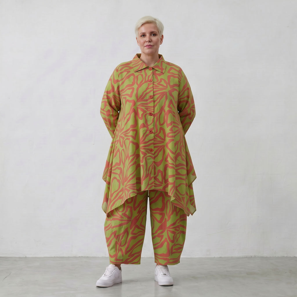 AKH Fashion Jacke 6917 BahiaOla, Apfelgrün-Rot