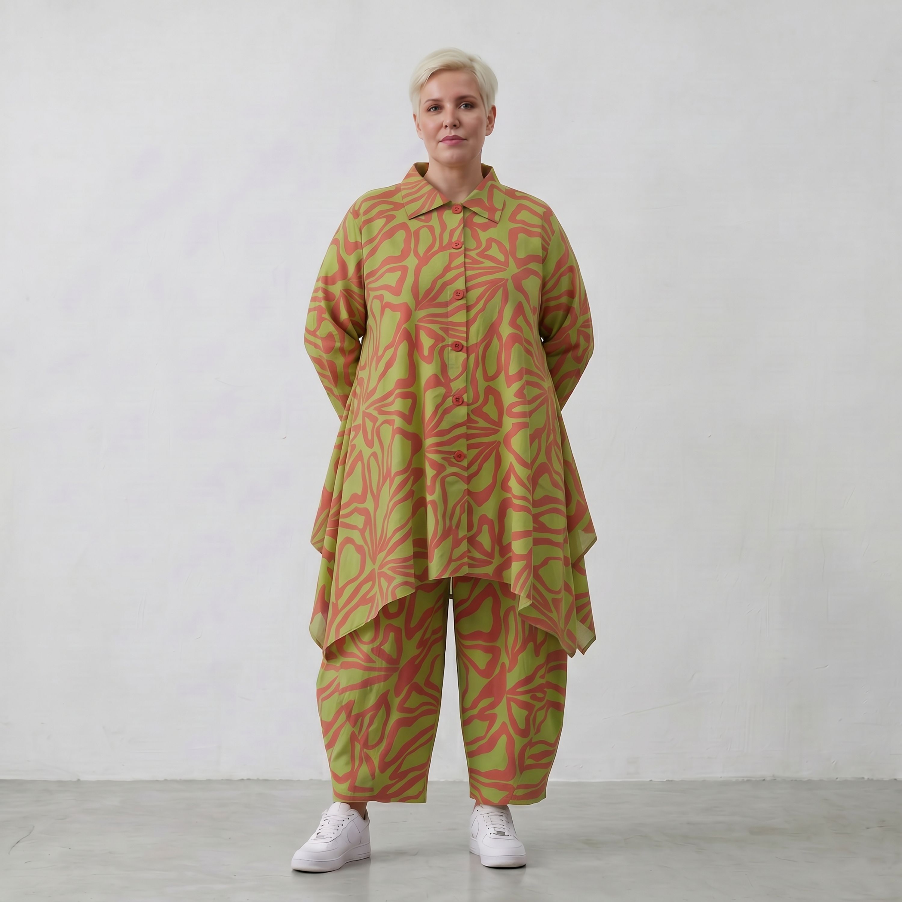 AKH Fashion Jacke 6917 BahiaOla, Apfelgrün-Rot