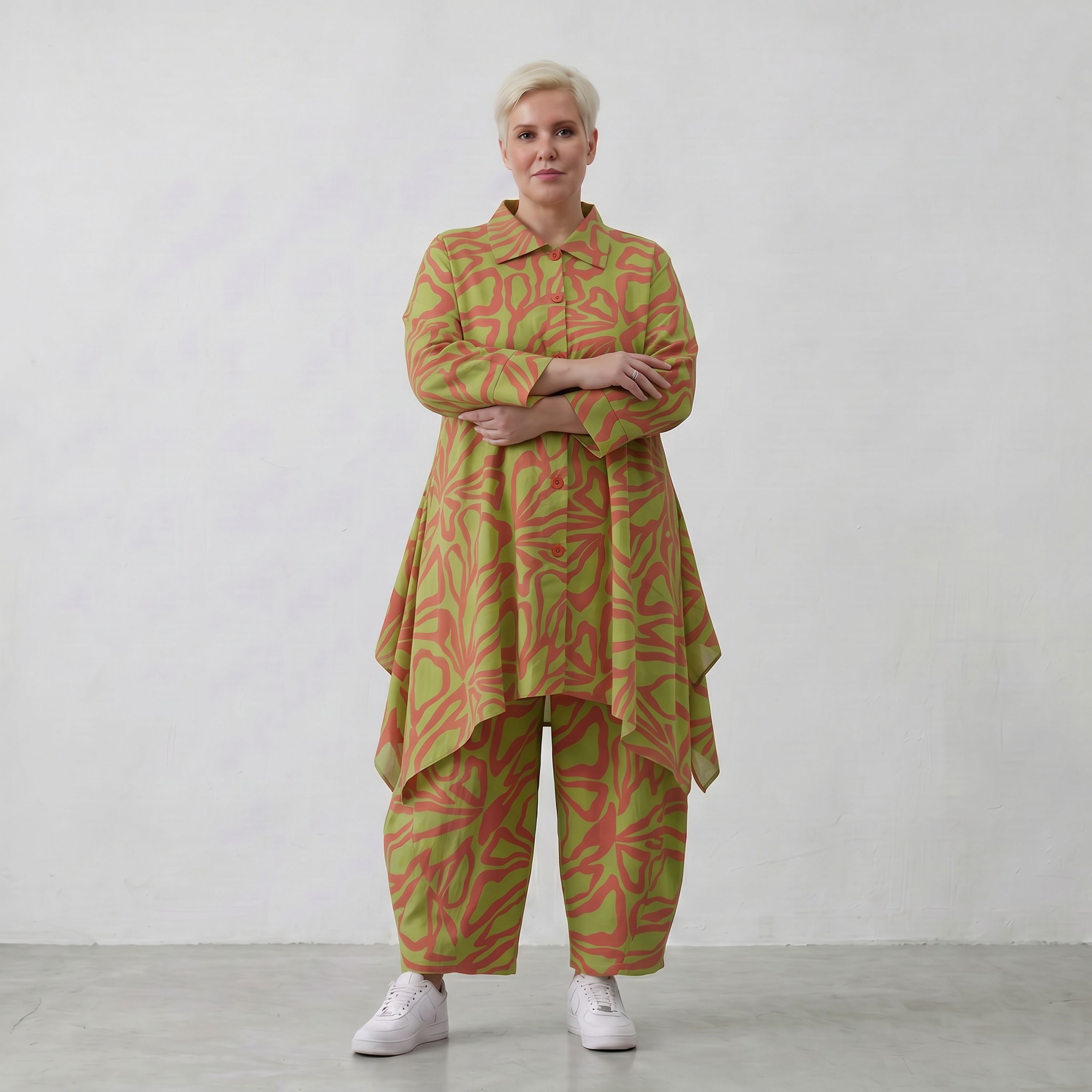 AKH Fashion Jacke 6917 BahiaOla, Apfelgrün-Rot