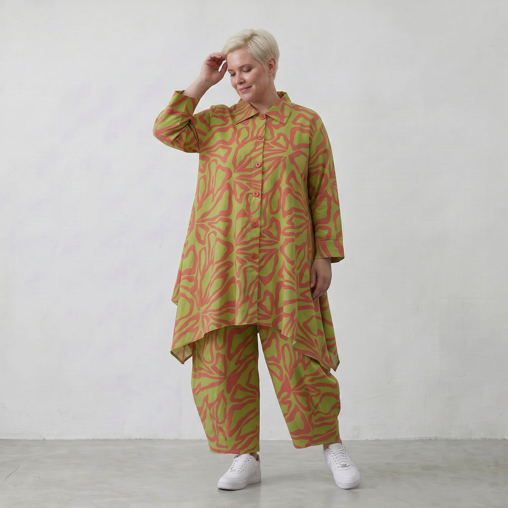 AKH Fashion Jacke 6917 BahiaOla, Apfelgrün-Rot