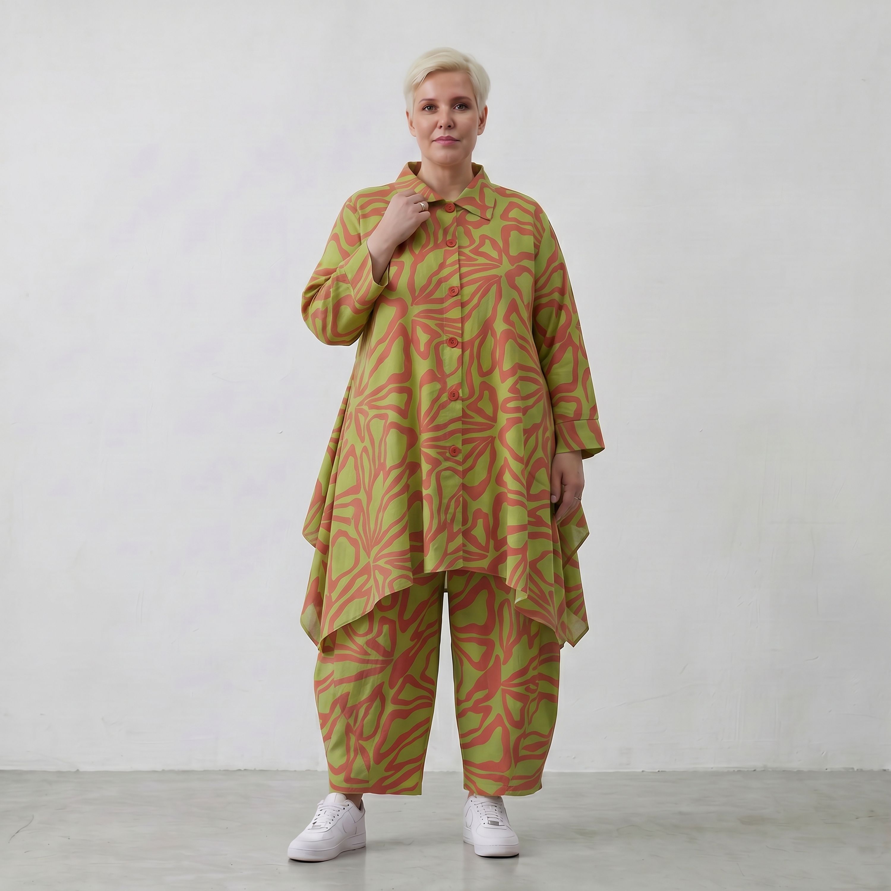 AKH Fashion Jacke 6917 BahiaOla, Apfelgrün-Rot