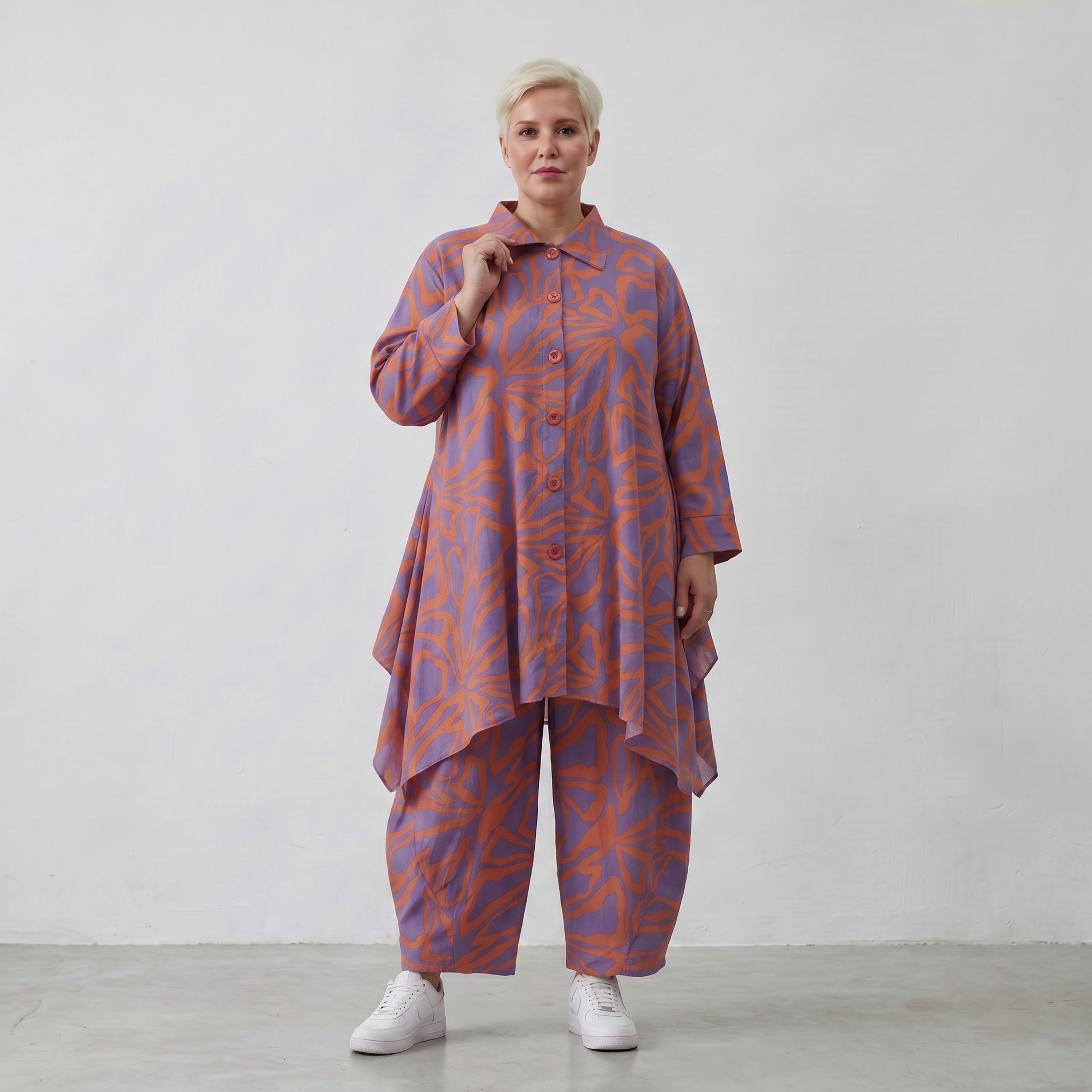 AKH Fashion Jacke 6917 BahiaOla, Lila-Orange