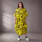 Funky Diva · Kleid · 11313 · Abstrakt · Gelb/Schwarz