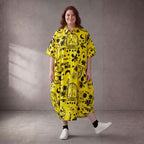 Funky Diva · Kleid · 11313 · Abstrakt · Gelb/Schwarz