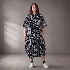 Funky Diva · Kleid · 11313 · Abstrakt · Schwarz/Weiß