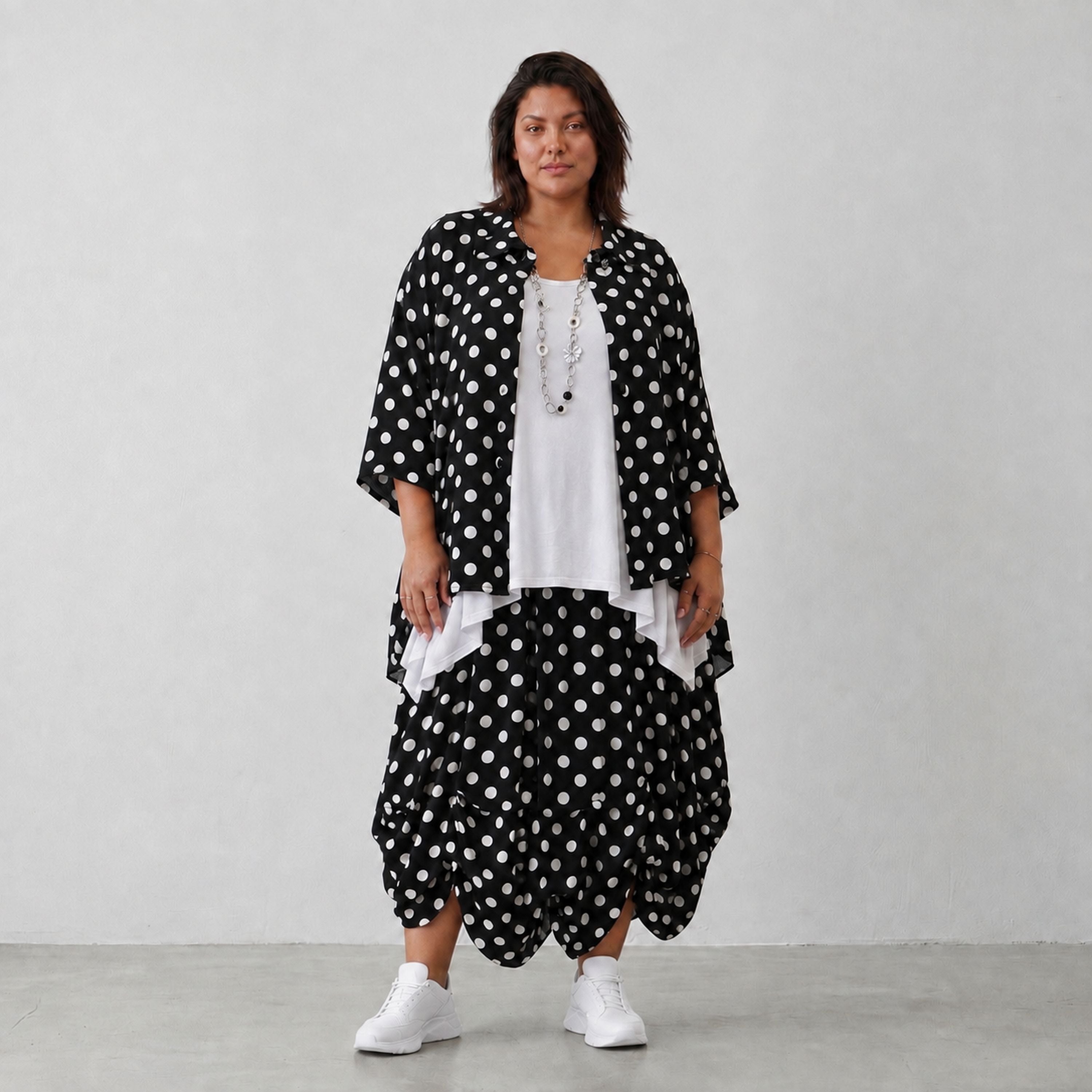 AKH Premium · Bluse · BlackPolka · 7092 · WhiteDots