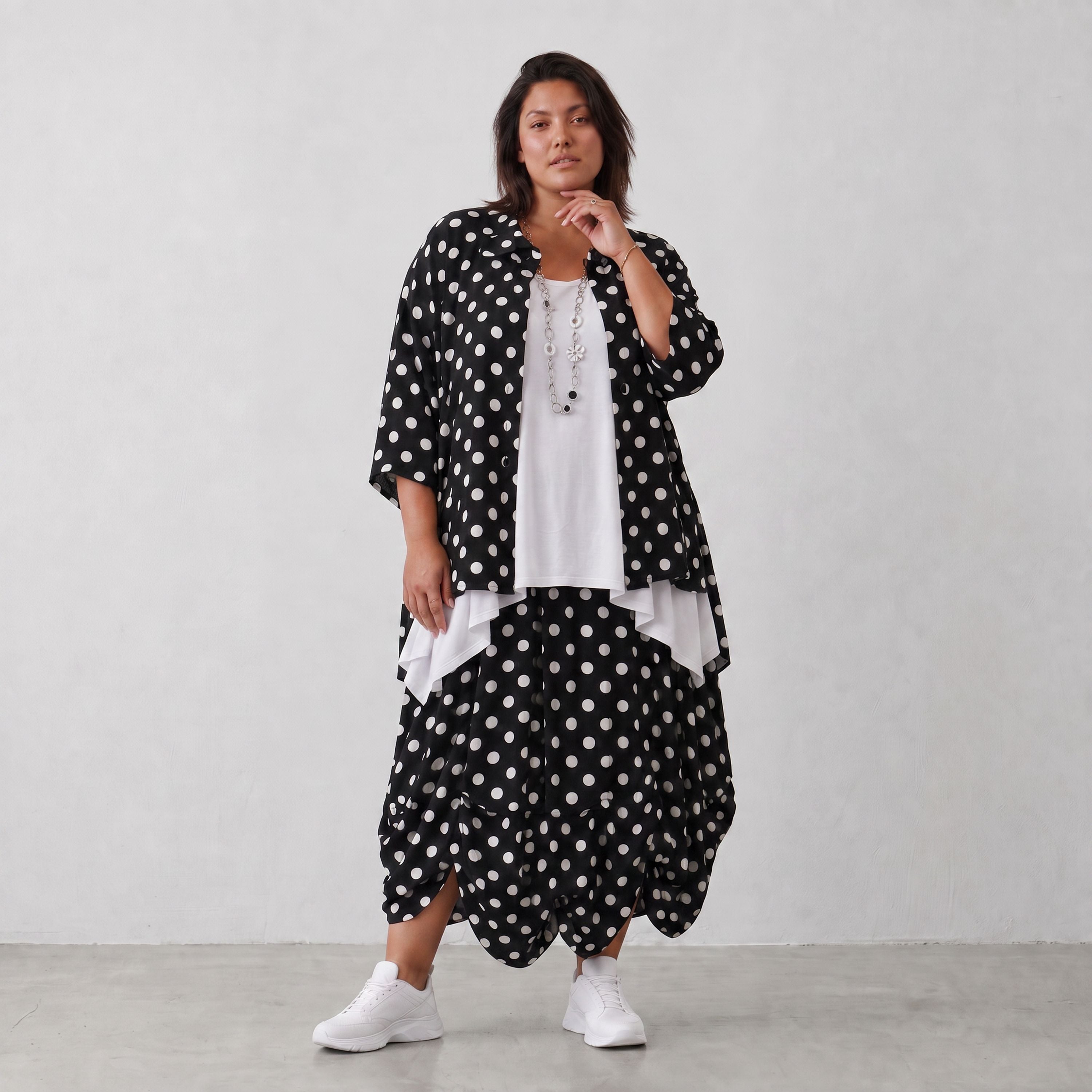 AKH Premium · Bluse · BlackPolka · 7092 · WhiteDots