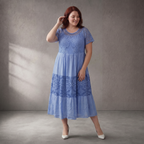 Pomme Rouge · Kleid · 8018 · Floral · Blau
