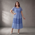 Pomme Rouge · Kleid · 8018 · Floral · Blau