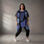 Pomme Rouge · Shirt · C6553 · Geometrisch · Blau/Schwarz