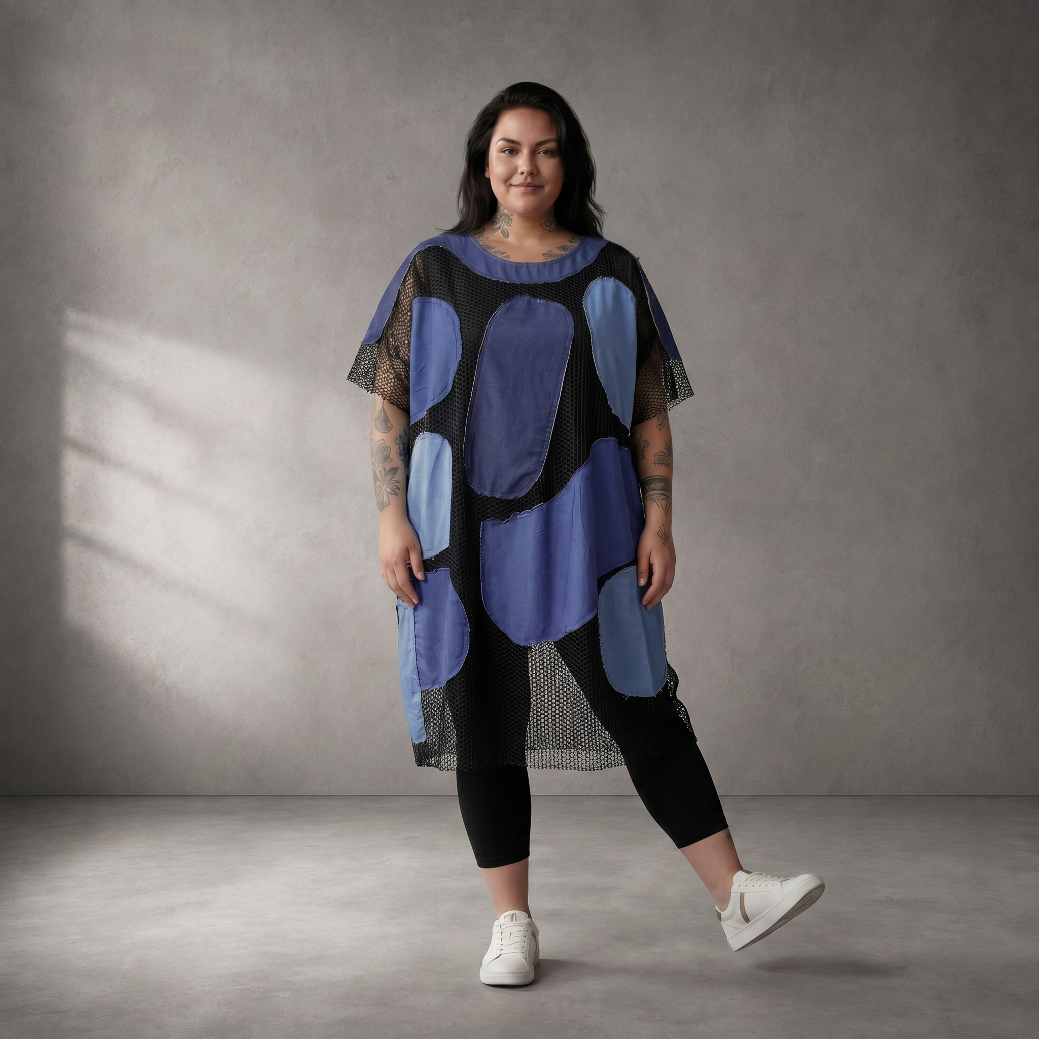 Pomme Rouge · Shirt · C6553 · Geometrisch · Blau/Schwarz