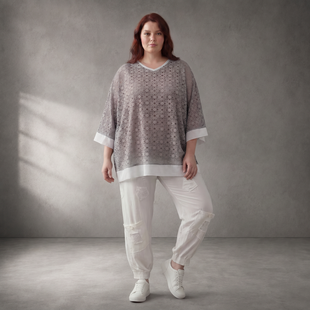 Papita · Shirt · 6964 · Spitze · Grau