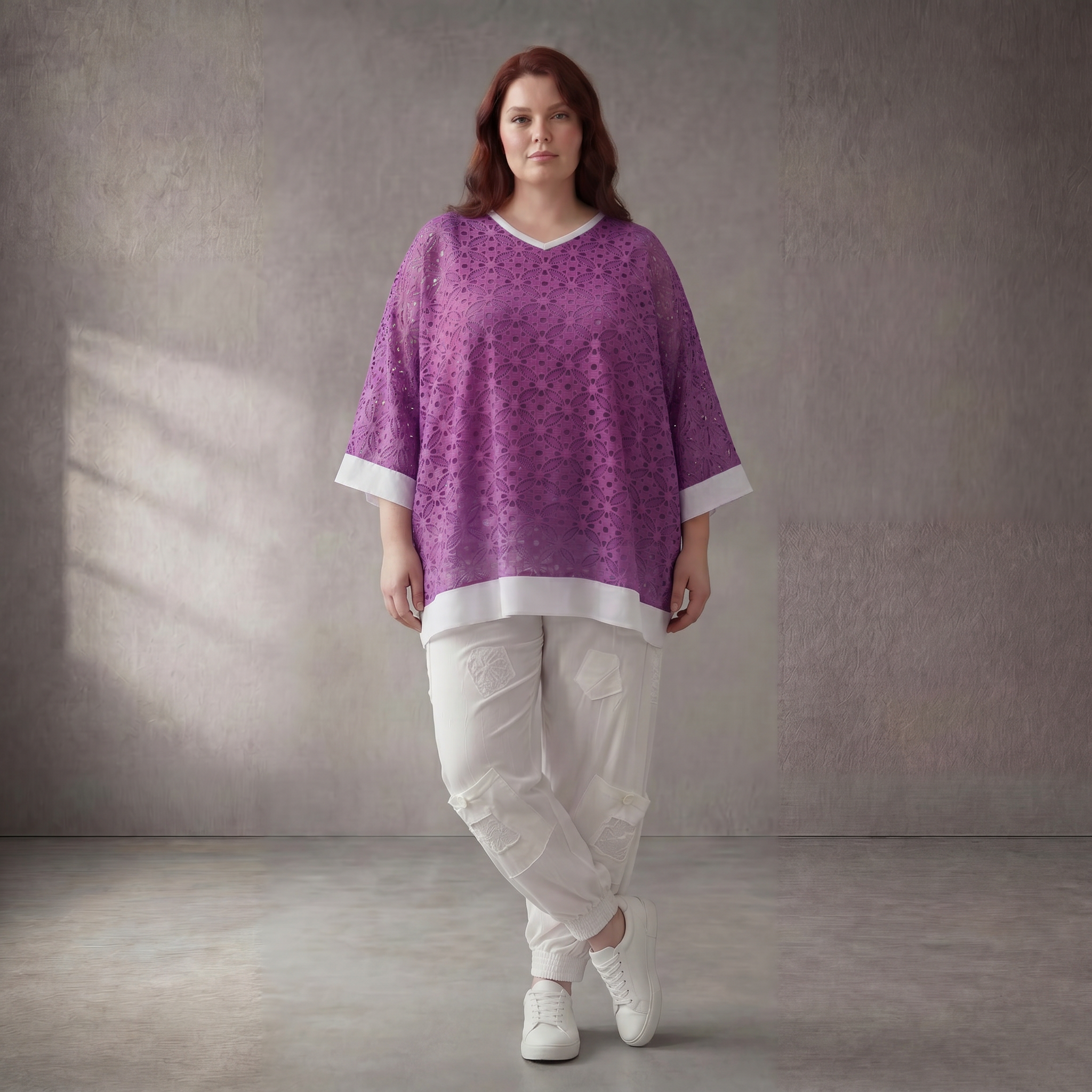 Papita · Shirt · 6964 · Spitze · Violett
