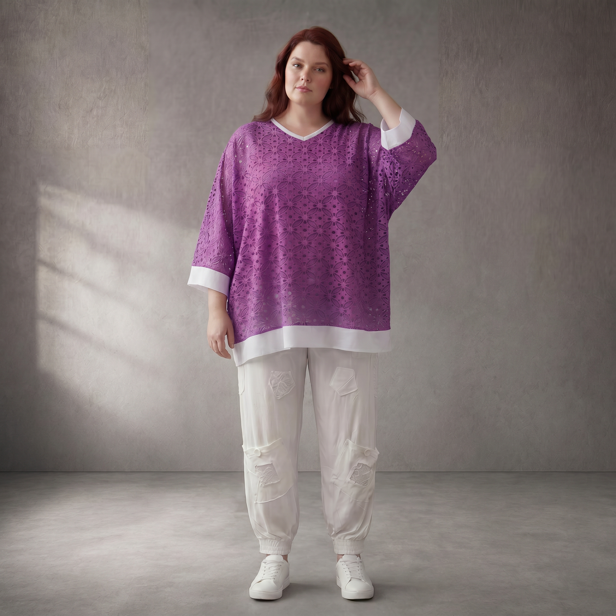 Papita · Shirt · 6964 · Spitze · Violett
