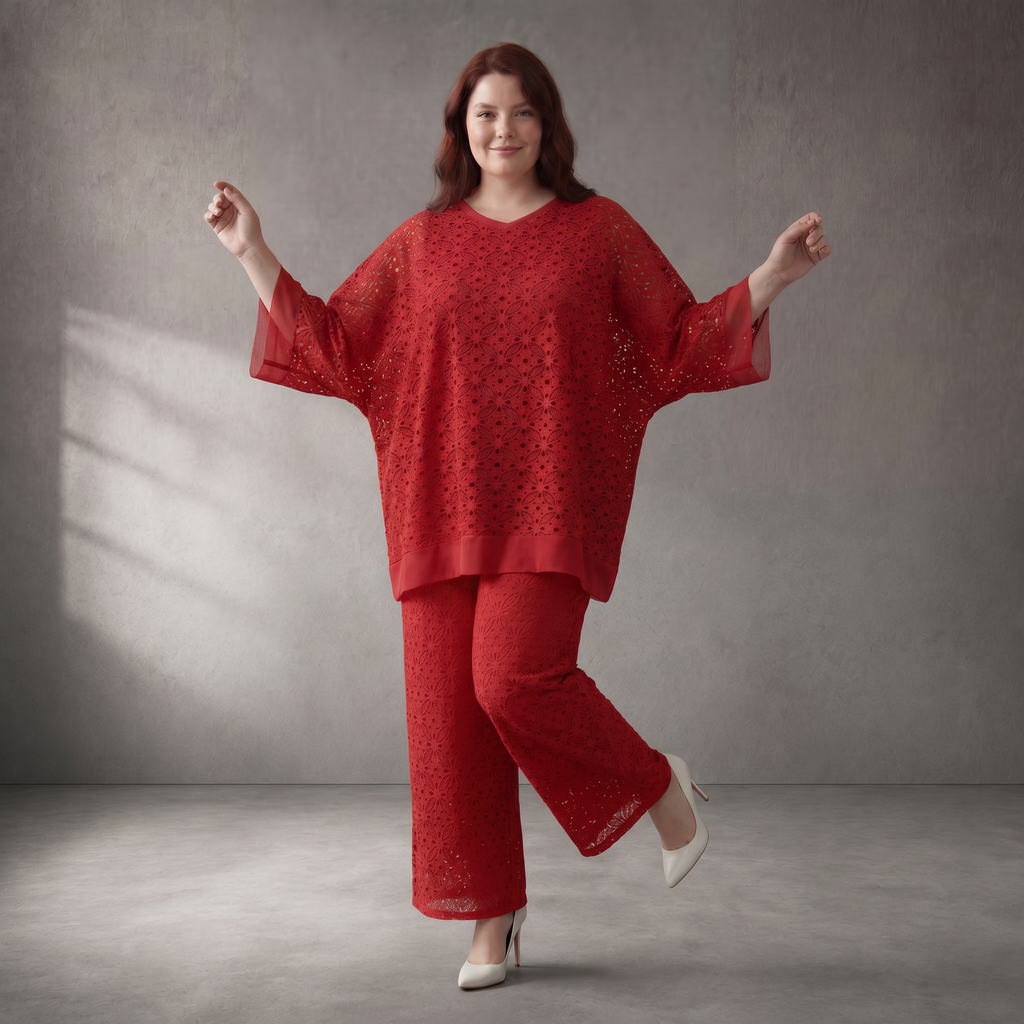 Papita · Shirt · 6964 · Spitze · Rot